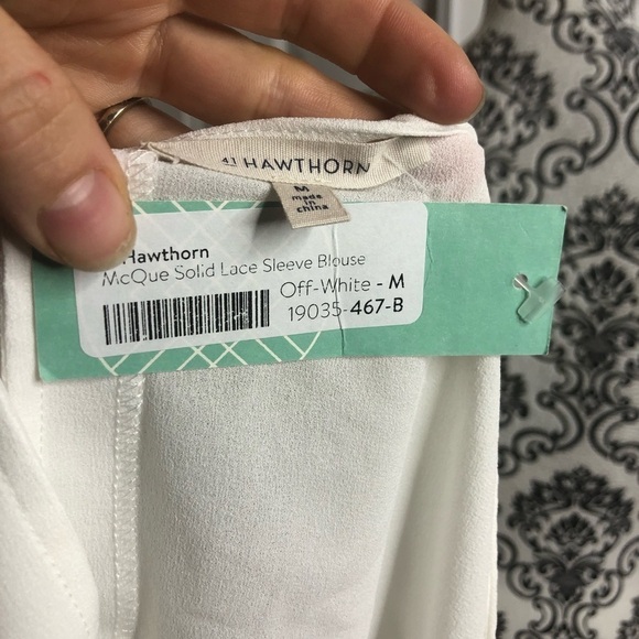 41 Hawthorn Sitch Fix White Lace Semi Sheer M - Picture 5 of 5